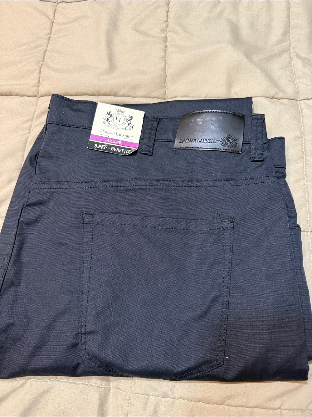 English Laundry Men's Black Pants 40 x 30